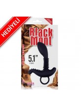 Black Mont 13cm Tırtıklı Anal Tıkaç - HEDİYELİ