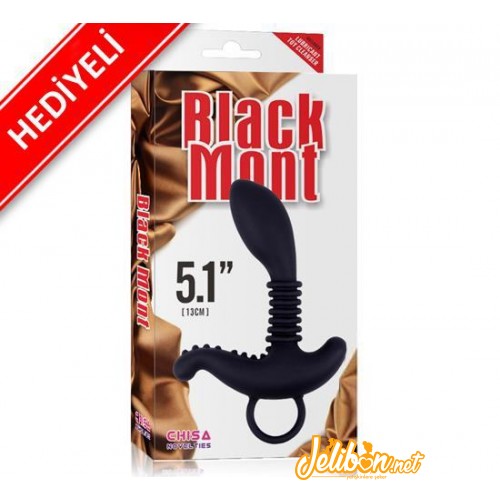 Black Mont 13cm Tırtıklı Anal Tıkaç - HEDİYELİ