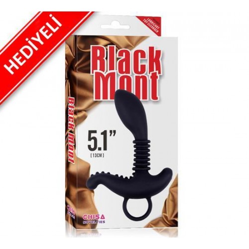 Black Mont 13cm Tırtıklı Anal Tıkaç - HEDİYELİ