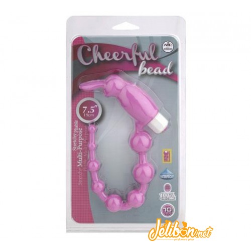 Cheerful Bead Titreşimli Anal Zevk Topları - Pembe