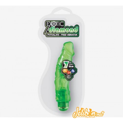 Exotic Diamond 18cm Jel Vibratör Yeşil