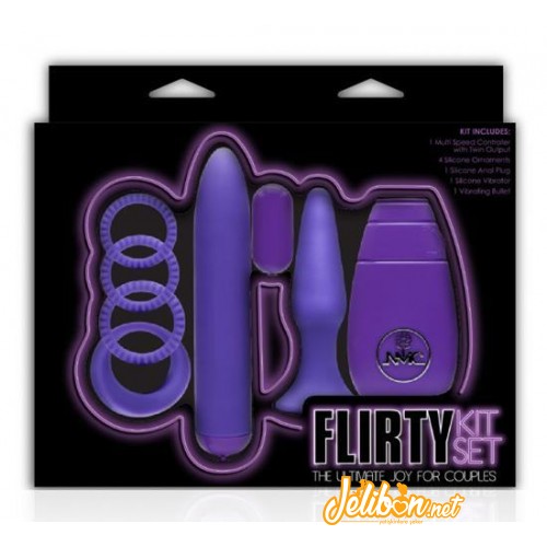 Flirty Kit Çiftler için Aşk Seti (Mor)