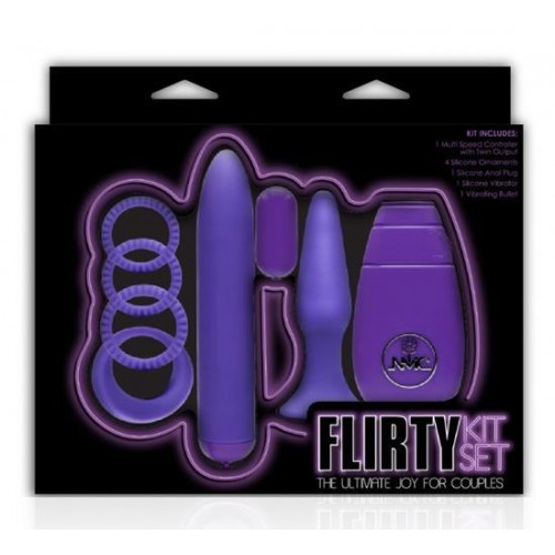 Flirty Kit Çiftler için Aşk Seti (Mor)