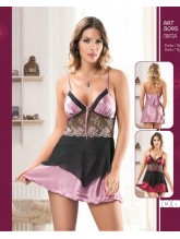 Maranda 3095P Saten Gecelik