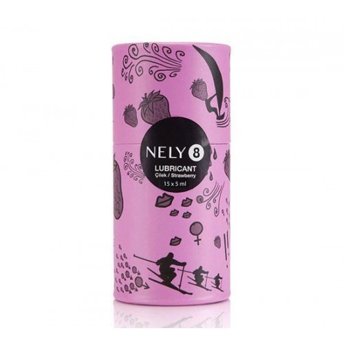 Nely8 Çilek Aromalı 15x5ML. Kayganlaştırıcı Jel