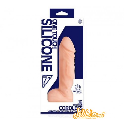 One Touch Silicone 18cm Kablosuz Vibratör - Ten