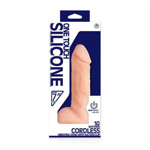 One Touch Silicone 18cm Kablosuz Vibratör - Ten