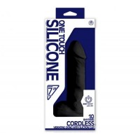 One Touch Silicone 18cm Kablosuz Vibratör - Zenci