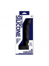 One Touch Silicone 20cm Kablosuz Vibratör - Zenci