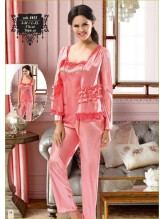 Sistina 1413 Saten 3'lü Pijama Takım