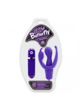 Sux Butterfly Klitoral Uyarıcılı Silikon Vibratör - Mor