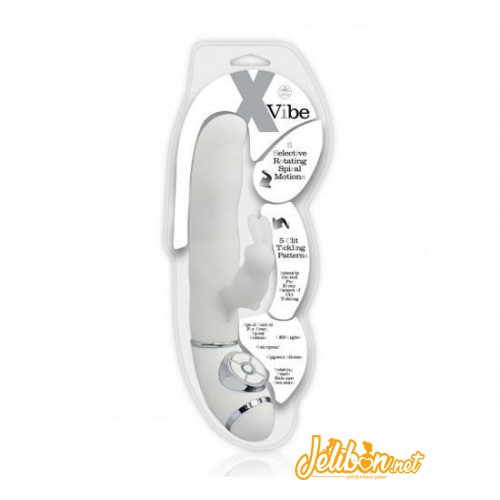 X Vibe Klitoral Uyarıcılı Çift Motorlu Teknolojik Vibratör - Beyaz