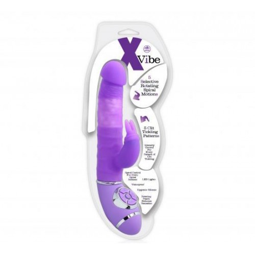 X Vibe Klitoral Uyarıcılı Çift Motorlu Teknolojik Vibratör - Mor